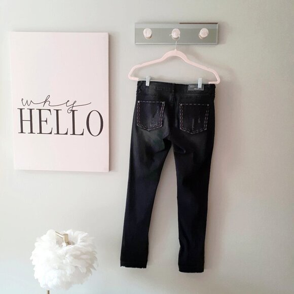 EUC Grace in LA black braided trim accent skinny denim jeans, 30 - Picture 10 of 15